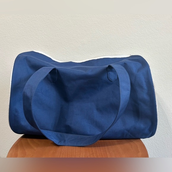 Tommy Bahama Set Sail St Barts Duffle Gym Carry On Travel Bag Navy Blue Rope - Picture 2 of 10